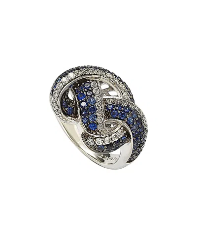 Suzy Levian 18k & Silver 2.50 Ct. Tw. Sapphire Love Knot Ring