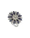 Suzy Levian 18k & Silver 4.15 Ct. Tw. Sapphire Ring