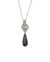 Suzy Levian 18k & Silver 5.47 Ct. Tw. Sapphire Necklace