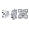 Suzy Levian 18k 0.91 Ct. Tw. Diamond Studs In Silver