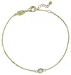 Suzy Levian .25 Ct Tdw 14k Yellow Gold Diamond Solitaire Bracelet