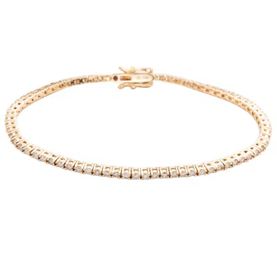 Suzy Levian 2cttw 14k Rose Gold Diamond Tennis Bracelet