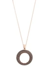Suzy Levian Brown Cubic Zirconia Pendant Necklace In Brown