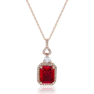 Suzy Levian Colorful Cubic Zirconia Pendant Necklace In Green