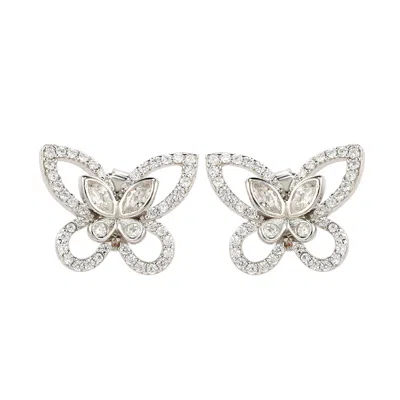 SUZY LEVIAN CUBIC ZIRCONIA BUTTERFLY EARRINGS