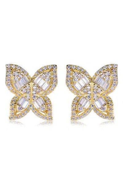 Suzy Levian Cubic Zirconia Butterfly Stud Earrings