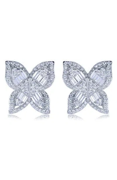 Suzy Levian Cubic Zirconia Butterfly Stud Earrings