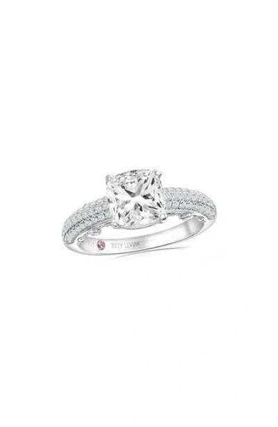 Suzy Levian Cubic Zirconia Engagement Ring In White