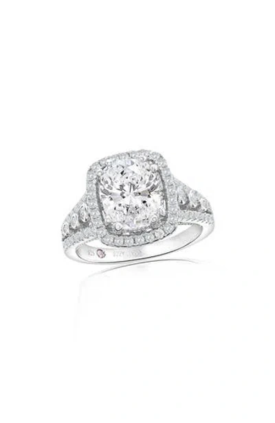Suzy Levian Cubic Zirconia Engagement Ring In White