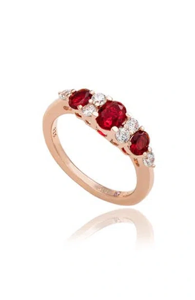 Suzy Levian Cubic Zirconia Graduated Ring In Gold