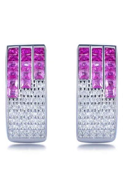 Suzy Levian Cubic Zirconia Huggie Hoop Earrings
