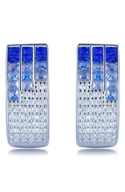 Suzy Levian Cubic Zirconia Huggie Hoop Earrings