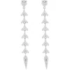 Suzy Levian Cubic Zirconia Linear Drop Earrings