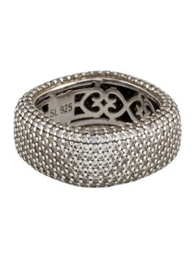 Pre-owned Suzy Levian Cubic Zirconia Square Band Ring In Multi