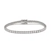 Suzy Levian Cubic Zirconia Sterling Silver 7 Inch Tennis Bracelet In Silver