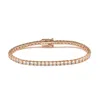 Suzy Levian Cubic Zirconia Sterling Silver 7 Inch Tennis Bracelet In Pink