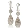 Suzy Levian Cubic Zirconia Sterling Silver Dangle Drop Earrings In White