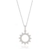Suzy Levian Cubic Zirconia Sunburst Pendant Necklace