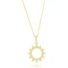 Suzy Levian Cubic Zirconia Sunburst Pendant Necklace