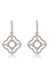 Suzy Levian Cubic Zirconia Trellis Filigree Drop Earrings