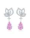 Suzy Levian Cz Jewelry Suzy Levian Gala Collection Silver Cz Drop Dangle Earrings In Silver