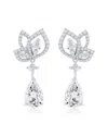Suzy Levian Cz Jewelry Suzy Levian Gala Collection Silver Cz Drop Dangle Earrings In Gold
