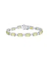 Suzy Levian Cz Jewelry Suzy Levian Gala Collection Silver Cz Tennis Bracelet In Yellow