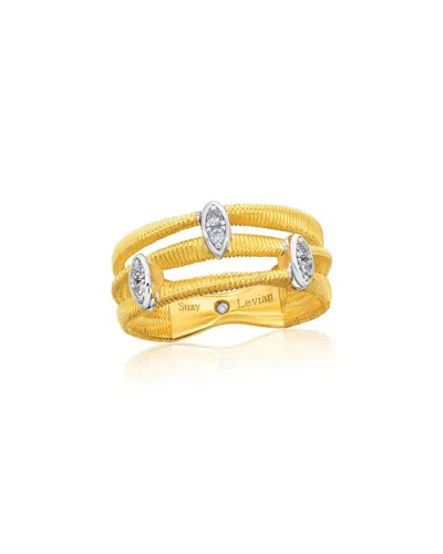 Suzy Levian Cz Jewelry Suzy Levian Golden Helix Silver Cz Ring