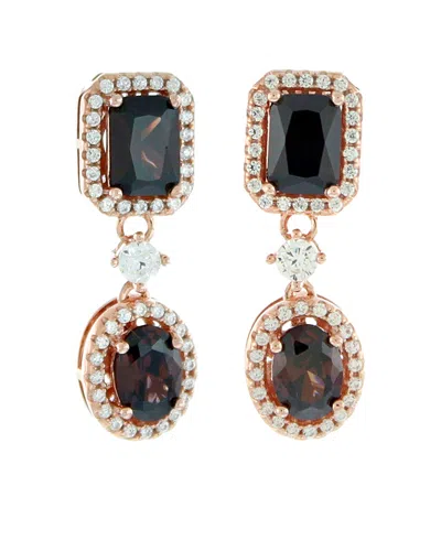 Suzy Levian Cz Jewelry Suzy Levian Rose Gold Vermeil Cz Dangle Earrings