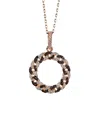 Suzy Levian Cz Jewelry Suzy Levian Rose Gold Vermeil Cz Pendant Necklace