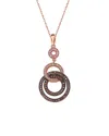 Suzy Levian Cz Jewelry Suzy Levian Rose Plated Cz Circle Loop Necklace