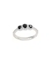 Suzy Levian Cz Jewelry Suzy Levian Silver Cz 3-stone Petite Ring