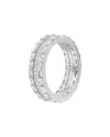 Suzy Levian Cz Jewelry Suzy Levian Silver Cz Baguette Framed Eternity Ring