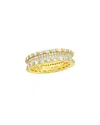 Suzy Levian Cz Jewelry Suzy Levian Silver Cz Baguette Framed Eternity Ring