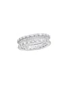Suzy Levian Cz Jewelry Suzy Levian Silver Cz Baguette Framed Eternity Ring