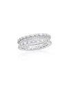 Suzy Levian Cz Jewelry Suzy Levian Silver Cz Baguette Framed Eternity Ring