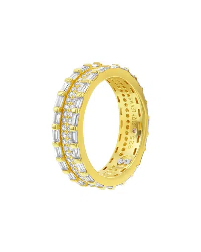 Suzy Levian Cz Jewelry Suzy Levian Silver Cz Baguette Framed Eternity Ring