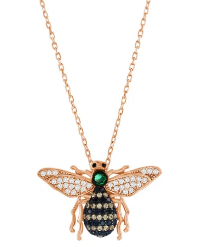 Suzy Levian Cz Jewelry Suzy Levian Silver Cz Bumble Bee Necklace In Gold
