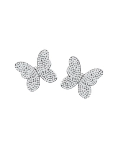 Suzy Levian Cz Jewelry Suzy Levian Silver Cz Butterfly Earrings