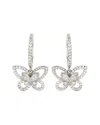 Suzy Levian Cz Jewelry Suzy Levian Silver Cz Butterfly Earrings