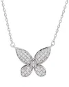 Suzy Levian Cz Jewelry Suzy Levian Silver Cz Butterfly Necklace