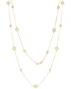Suzy Levian Cz Jewelry Suzy Levian Silver Cz Clover Circle Station Necklace