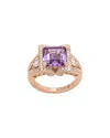 Suzy Levian Cz Jewelry Suzy Levian Silver Cz Cocktail Ring In Gold
