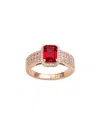 Suzy Levian Cz Jewelry Suzy Levian Silver Cz Cocktail Ring In Gold