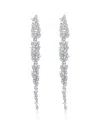 Suzy Levian Cz Jewelry Suzy Levian Silver Cz Dangle Earrings In Silver