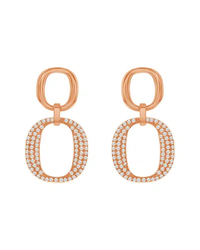 Suzy Levian Cz Jewelry Suzy Levian Silver Cz Dangle Earrings In Gold