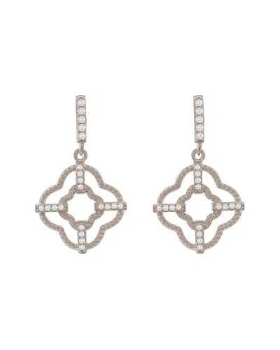 Suzy Levian Cz Jewelry Suzy Levian Silver Cz Dangle Earrings In Metallic