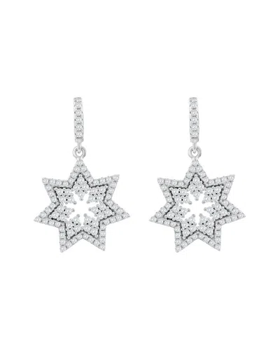 Suzy Levian Cz Jewelry Suzy Levian Silver Cz Dangle Earrings In Metallic