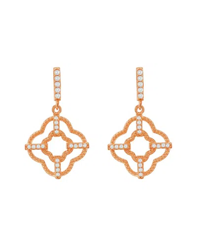 Suzy Levian Cz Jewelry Suzy Levian Silver Cz Dangle Earrings In Gold