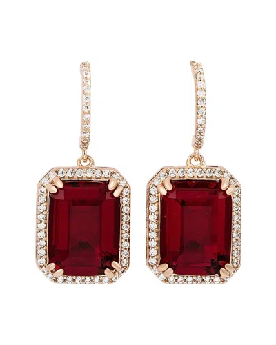 Suzy Levian Cz Jewelry Suzy Levian Silver Cz Dangle Earrings In Gold